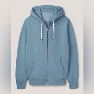 Boden Teal Zip Up Hoodie Small Loopback Cotton Casual Classic Sweatshirt